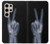 W3101 X-ray Peace Sign Fingers Hard Case and Leather Flip Case For Samsung Galaxy S24 Ultra