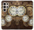 W3172 Gold Clock Live Hard Case and Leather Flip Case For Samsung Galaxy S24 Ultra