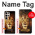 W3182 Lion Hard Case and Leather Flip Case For Samsung Galaxy S24 Ultra