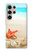 W3212 Sea Shells Starfish Beach Hard Case and Leather Flip Case For Samsung Galaxy S24 Ultra