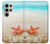 W3212 Sea Shells Starfish Beach Hard Case and Leather Flip Case For Samsung Galaxy S24 Ultra