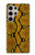 W3365 Yellow Python Skin Graphic Print Hard Case and Leather Flip Case For Samsung Galaxy S24 Ultra