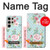 W3494 Vintage Rose Polka Dot Hard Case and Leather Flip Case For Samsung Galaxy S24 Ultra