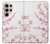 W3707 Pink Cherry Blossom Spring Flower Hard Case and Leather Flip Case For Samsung Galaxy S24 Ultra