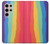 W3799 Cute Vertical Watercolor Rainbow Hard Case and Leather Flip Case For Samsung Galaxy S24 Ultra