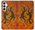 W2901 Lizard Aboriginal Art Hard Case and Leather Flip Case For Samsung Galaxy A55 5G