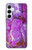 W2907 Purple Turquoise Stone Hard Case and Leather Flip Case For Samsung Galaxy A55 5G