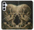 W3358 Vincent Van Gogh Skeleton Cigarette Hard Case and Leather Flip Case For Samsung Galaxy A55 5G