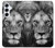 W3372 Lion Face Hard Case and Leather Flip Case For Samsung Galaxy A55 5G