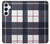 W3452 Plaid Fabric Pattern Hard Case and Leather Flip Case For Samsung Galaxy A55 5G