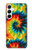 W3459 Tie Dye Hard Case and Leather Flip Case For Samsung Galaxy A55 5G