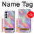 W3706 Pastel Rainbow Galaxy Pink Sky Hard Case and Leather Flip Case For Samsung Galaxy A55 5G