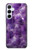 W3713 Purple Quartz Amethyst Graphic Printed Hard Case and Leather Flip Case For Samsung Galaxy A55 5G
