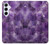 W3713 Purple Quartz Amethyst Graphic Printed Hard Case and Leather Flip Case For Samsung Galaxy A55 5G