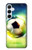 W3844 Glowing Football Soccer Ball Hard Case and Leather Flip Case For Samsung Galaxy A55 5G
