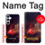 W3897 Red Nebula Space Hard Case and Leather Flip Case For Samsung Galaxy A55 5G