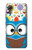 W2521 Cute Nerd Owl Cartoon Hard Case and Leather Flip Case For Samsung Galaxy Xcover7