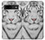 W2553 White Tiger Hard Case and Leather Flip Case For Google Pixel 8a