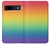 W3698 LGBT Gradient Pride Flag Hard Case and Leather Flip Case For Google Pixel 8a