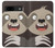 W3855 Sloth Face Cartoon Hard Case and Leather Flip Case For Google Pixel 8a