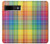 W3942 LGBTQ Rainbow Plaid Tartan Hard Case and Leather Flip Case For Google Pixel 8a