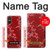 W3817 Red Floral Cherry blossom Pattern Hard Case and Leather Flip Case For Sony Xperia 10 VI