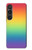 W3698 LGBT Gradient Pride Flag Hard Case and Leather Flip Case For Sony Xperia 1 VI