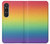 W3698 LGBT Gradient Pride Flag Hard Case and Leather Flip Case For Sony Xperia 1 VI