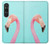 W3708 Pink Flamingo Hard Case and Leather Flip Case For Sony Xperia 1 VI