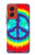 W1870 Tie Dye Peace Hard Case and Leather Flip Case For Motorola Moto G Stylus 5G (2024)