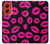 W2933 Pink Lips Kisses on Black Hard Case and Leather Flip Case For Motorola Moto G Stylus 5G (2024)