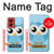 W3029 Cute Blue Owl Hard Case and Leather Flip Case For Motorola Moto G Stylus 5G (2024)