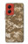 W3294 Army Desert Tan Coyote Camo Camouflage Hard Case and Leather Flip Case For Motorola Moto G Stylus 5G (2024)