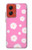 W3500 Pink Floral Pattern Hard Case and Leather Flip Case For Motorola Moto G Stylus 5G (2024)