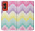 W3514 Rainbow Zigzag Hard Case and Leather Flip Case For Motorola Moto G Stylus 5G (2024)