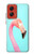 W3708 Pink Flamingo Hard Case and Leather Flip Case For Motorola Moto G Stylus 5G (2024)