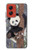 W3793 Cute Baby Panda Snow Painting Hard Case and Leather Flip Case For Motorola Moto G Stylus 5G (2024)