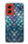 W3809 Mermaid Fish Scale Hard Case and Leather Flip Case For Motorola Moto G Stylus 5G (2024)