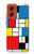 W3814 Piet Mondrian Line Art Composition Hard Case and Leather Flip Case For Motorola Moto G Stylus 5G (2024)