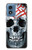 W0223 Vampire Skull Tattoo Hard Case and Leather Flip Case For Motorola Moto G Play 4G (2024)