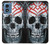 W0223 Vampire Skull Tattoo Hard Case and Leather Flip Case For Motorola Moto G Play 4G (2024)