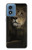 W0472 Lion Hard Case and Leather Flip Case For Motorola Moto G Play 4G (2024)