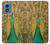 W0513 Peacock Hard Case and Leather Flip Case For Motorola Moto G Play 4G (2024)