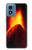 W0745 Volcano Lava Hard Case and Leather Flip Case For Motorola Moto G Play 4G (2024)