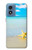 W0911 Relax at the Beach Hard Case and Leather Flip Case For Motorola Moto G Play 4G (2024)