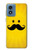 W1145 Yellow Mustache Sun Hard Case and Leather Flip Case For Motorola Moto G Play 4G (2024)