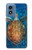 W1249 Blue Sea Turtle Hard Case and Leather Flip Case For Motorola Moto G Play 4G (2024)