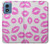 W2214 Pink Lips Kisses Hard Case and Leather Flip Case For Motorola Moto G Play 4G (2024)