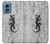 W2446 Gecko Wood Graphic Printed Hard Case and Leather Flip Case For Motorola Moto G Play 4G (2024)