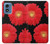 W2478 Red Daisy flower Hard Case and Leather Flip Case For Motorola Moto G Play 4G (2024)